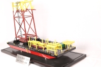 customized model of 91m barge with jacket